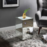 Nowles - Accent Table With LED - Faux Stones