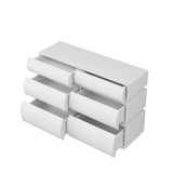 Minimalist Modern 6 Drawer Dresser, Handle Free Design With Wide Storage