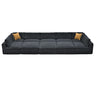 Custom Configuration Modular Sectional With Toss Pillows