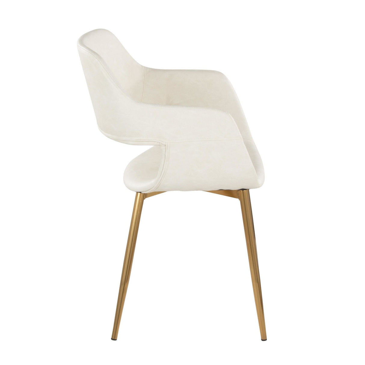 Margarite - Dining / Accent Chair - Gold Metal (Set of 2)