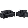 Contemporary 2 Piece Sofa Set With Matching Pillows
