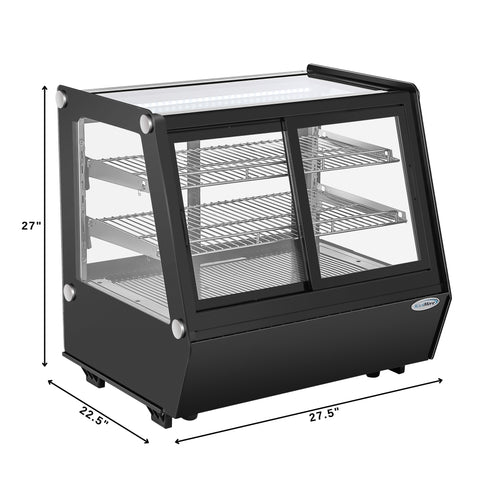 28 in. Self-Service Countertop Display Refrigerator in Black (CDC-125-BK)