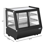 28 in. Self-Service Countertop Display Refrigerator in Black (CDC-125-BK)