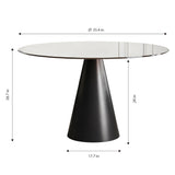 Round Dining Table, For 2 - 4 People - Black / Brown