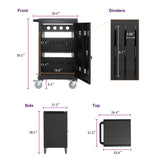 Mobile Charging Cart And Cabinet For Tablets Laptops 32-Device - Matt Black