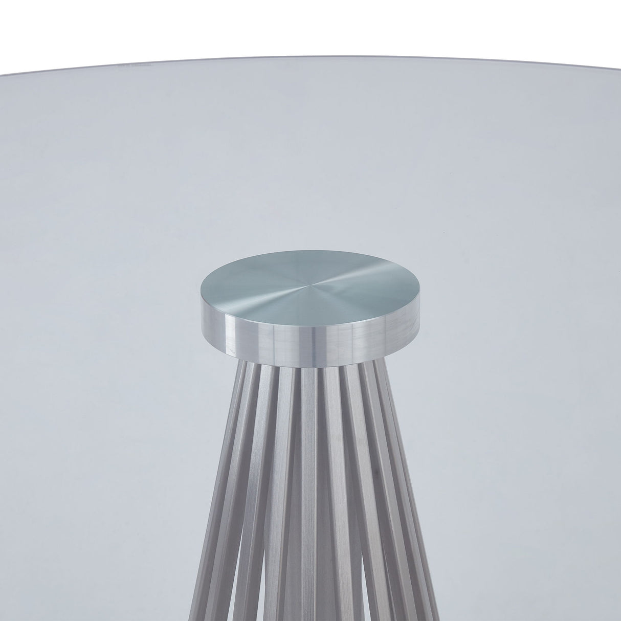 Lindsey - Contemporary Dining Table Glass Top - Gray / Clear