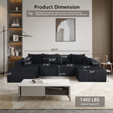 Modular Sectional Sofa, Convertible Couch With Chaise Corduroy