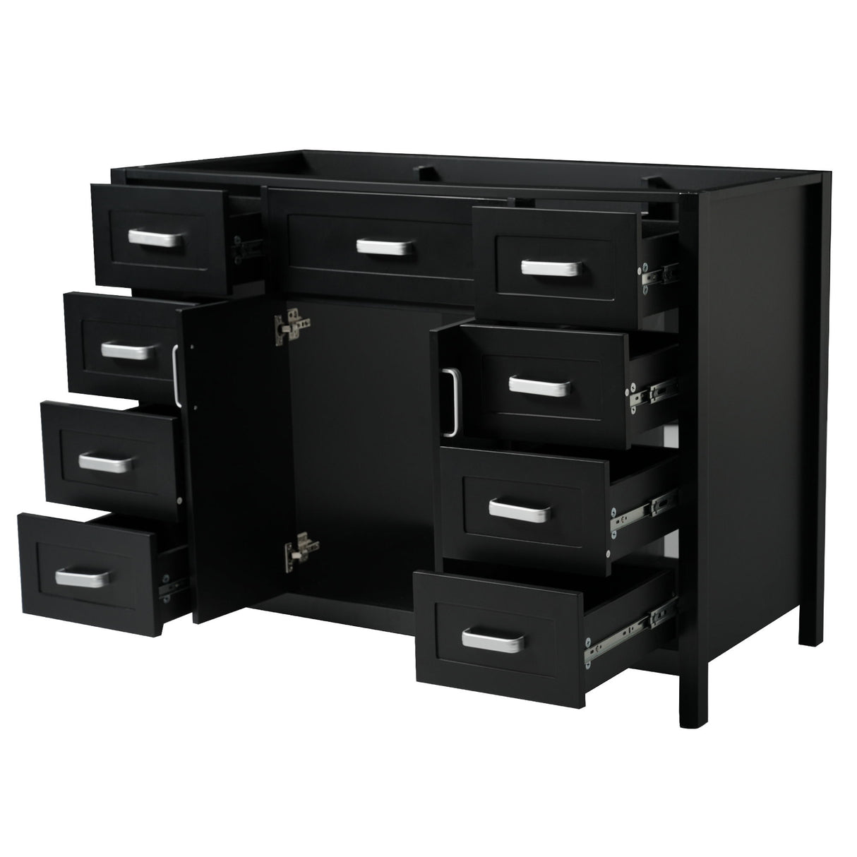 Bathroom Vanity Cabinet Only With 2 Soft Close Doors And 8 Drawers