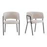 Modern Upholstered Arm Dining Chair Set