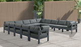 Nizuc - Outdoor Patio 13 Piece Modular Sectional With Gray Frame