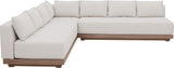 Solace - Olefin Performance Fabric 3 Piece Outdoor Patio Modular Sectional (2 Sofas & Corner Chair)