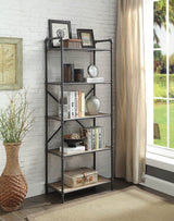 Itzel - Bookshelf - Antique Oak / Sandy Gray