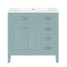 Modern Bathroom Vanity With Sink, Freestanding Design With Drawers And Doors