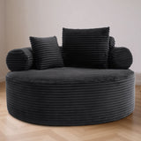 Round Sofa Bed With 3 Pillows For Living Room