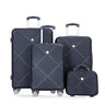 4 Piece Lightweight Suitcase, Makeup Box, Aircraft Wheels