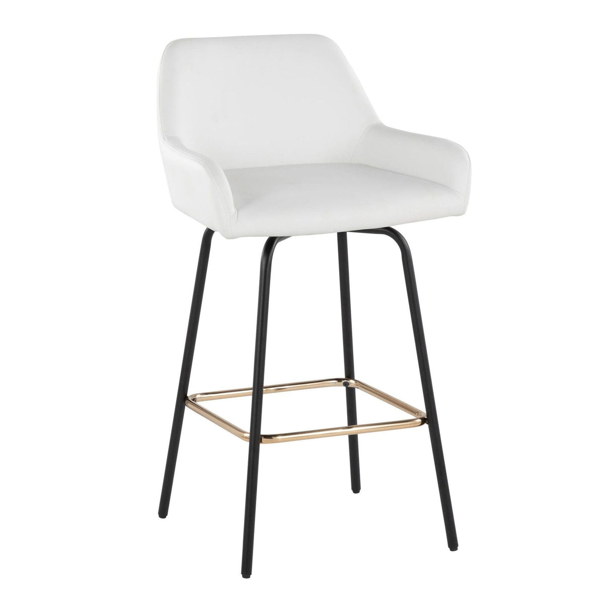 Daniella - 24" Fixed-Height Counter Stool (Set of 2) - Black Metal