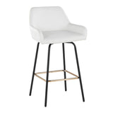 Daniella - 24" Fixed-Height Counter Stool (Set of 2) - Black Metal