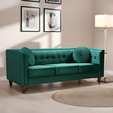 Chesterfield Sofa With Square Arms For Living Room
