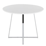 Cosmo - Canary Dining Table - Chrome Metal Base