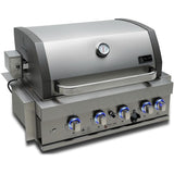 Mont Alpi Artwood Series 6.5 Ft Propane Outdoor Kitchen Island w/ 4-Burner Grill - MA400-AW