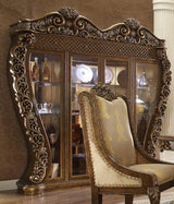 HD-8011 - China Cabinet - Antique Gold / Pefect Brown