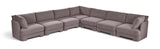 Hammond - Velvet Performance Fabric Upholstered 7 Piece Corner Sectional