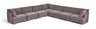 Hammond - Velvet Performance Fabric Upholstered 7 Piece Corner Sectional