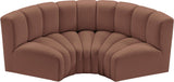 Arc - Faux Leather 3 Piece Modular U-Shaped Sofa