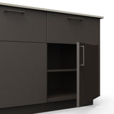 Blaze Sunrise 8-Ft Outdoor Kitchen Island w/ 40-Inch LTE+ Propane Grill in Architectural Bronze w/ Aeris Countertop