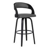 Shelly - 26" Counter Height Swivel Bar Stool With Black Frame