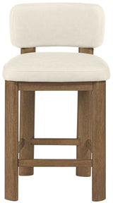 Paloma - Faux Leather Upholstered Counter Stool (Set of 2) - Brown Frame