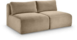 Shaggy - Fabric 2 Seat Modular Armless Sofa
