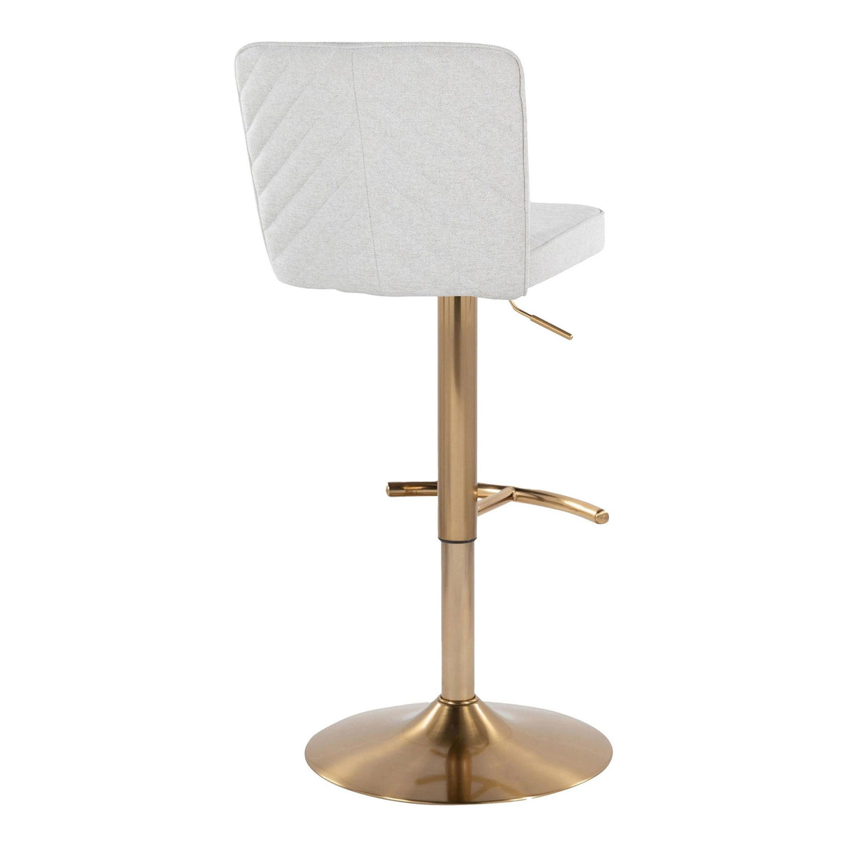 Henry - Adjustable Barstool With Swivel - Gold Metal (Set of 2)