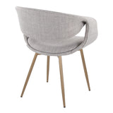 Curvo - Upholstered Chair (Set of 2) - Antique Copper Metal Legs