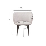 Dining Chair With Curved Padded Back (Set of 2) - Gray