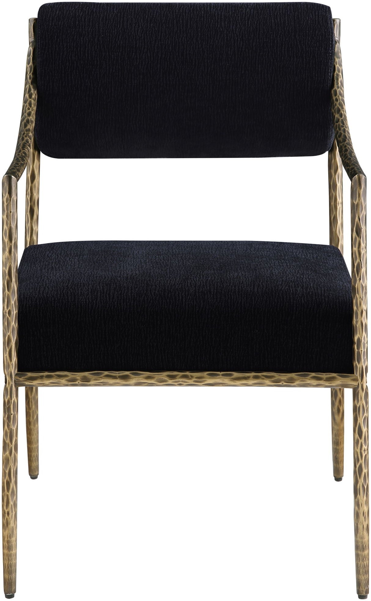 Bastille - Upholstered Dining Arm Chair (Set of 2) - Brass Frame