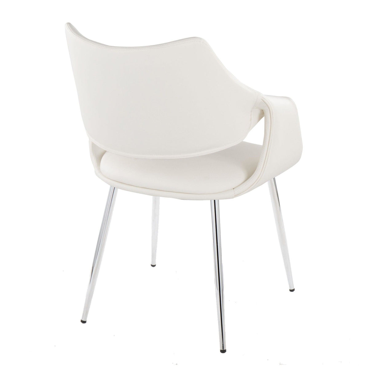 Curvo - High Back Upholstered Chair (Set of 2) - Chrome Metal Legs