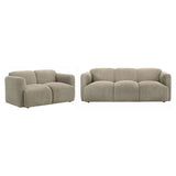Dorset - Upholstered Round Track Arm Sofa Set