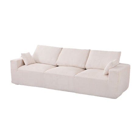 Modular Sectional Sofa With Extra Wide Cushion, USB / Type C Charger, Petal Armrest