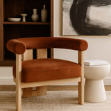 Arienzo - Performance Fabric Upholstered Accent Chair - Natural Base