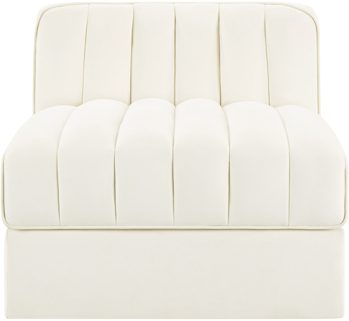 Rummi - Velvet Performance Fabric Upholstered Modular Armless Chair