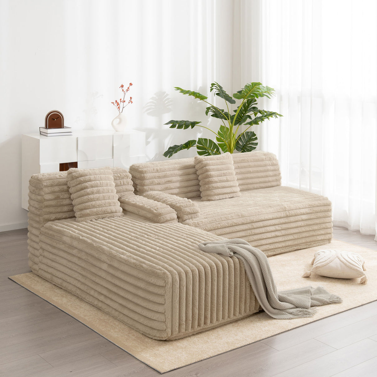 Cloud Sectional Sofa Upholstered Couch Free Combined Sofa