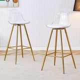 Stylish Upholstered Bar Chairs With Metal Leg