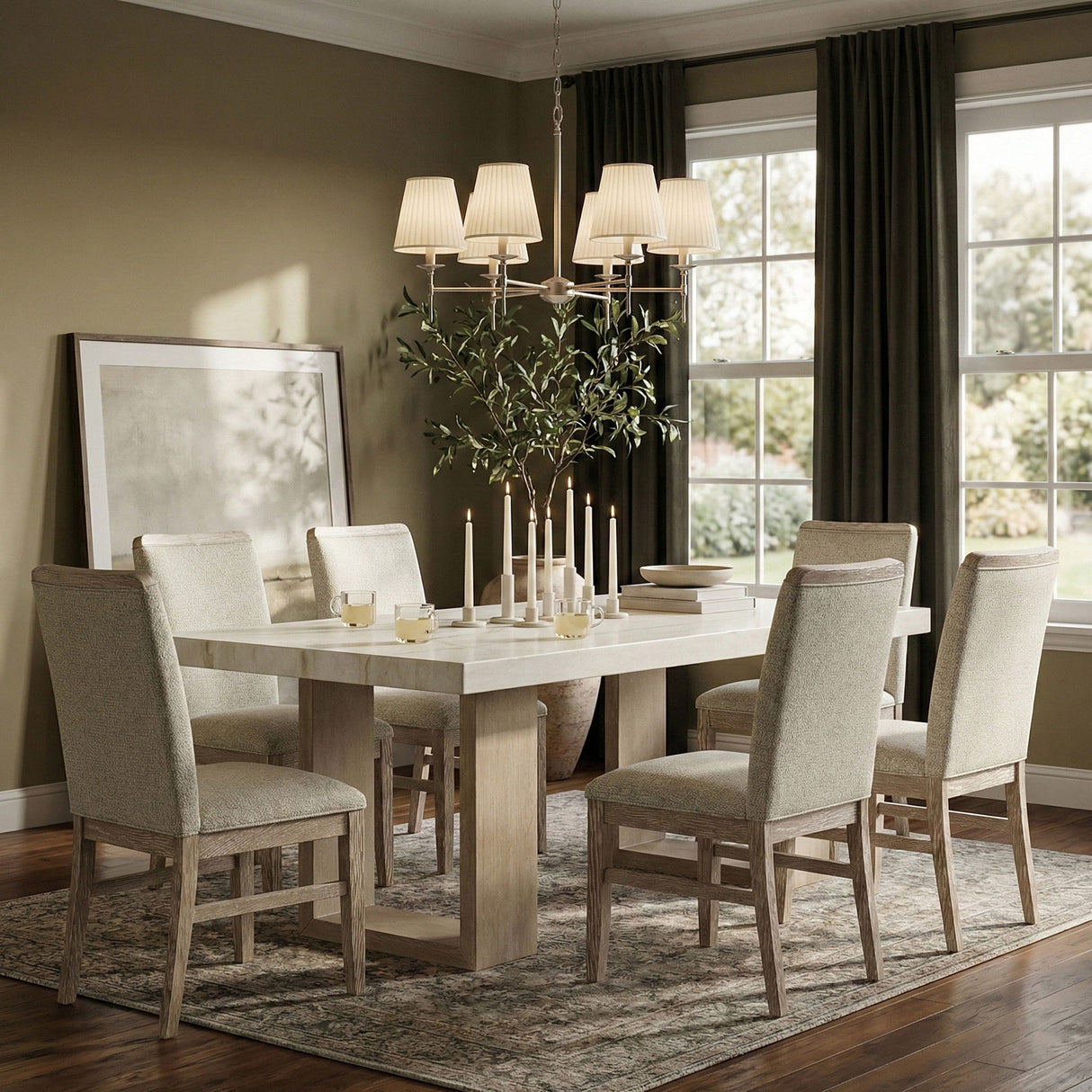 Ananda - 84" Marble Dining Table