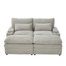 Convertible Loveseat Sofa With Storage, USB Ports, Cup Holders