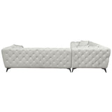 Atronia - Sectional Sofa With 4 Pillows - Beige Fabric