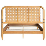 Queen Bed With Caramel Maple Wood - Natural