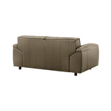 Tanner - Leather Loveseat With Padded Arms