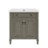 Vintage Bathroom Vanity With Sink, Rustic Cabinet With Soft Close Doors