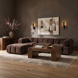 Orin - Velvet 4 Piece Modular Sectional With Chaise